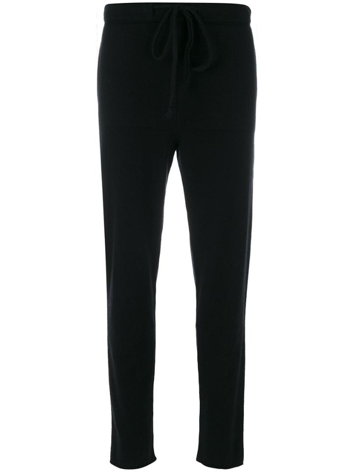 Fine Edge Slim-fit Trousers - Black