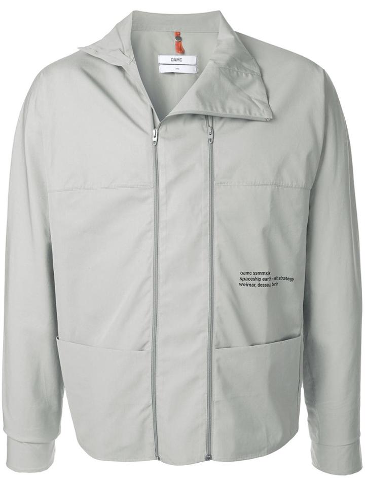 Oamc Logo Rain Jacket - Grey
