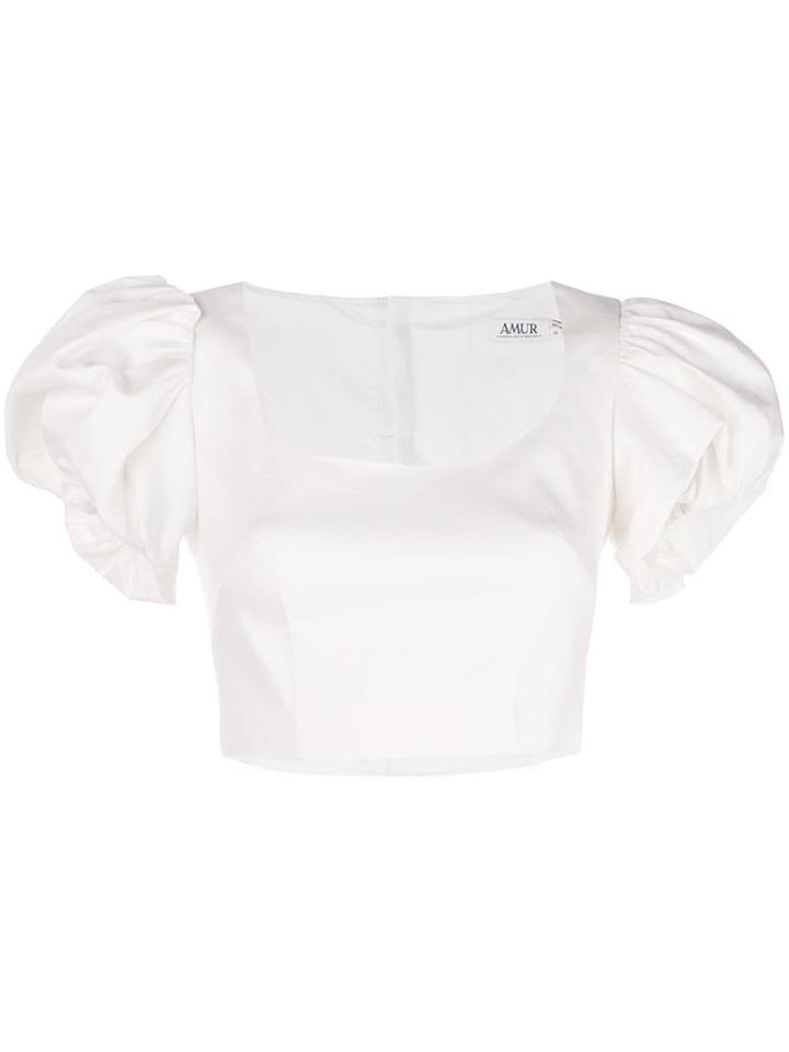 Amur Jacey Cropped Top - White