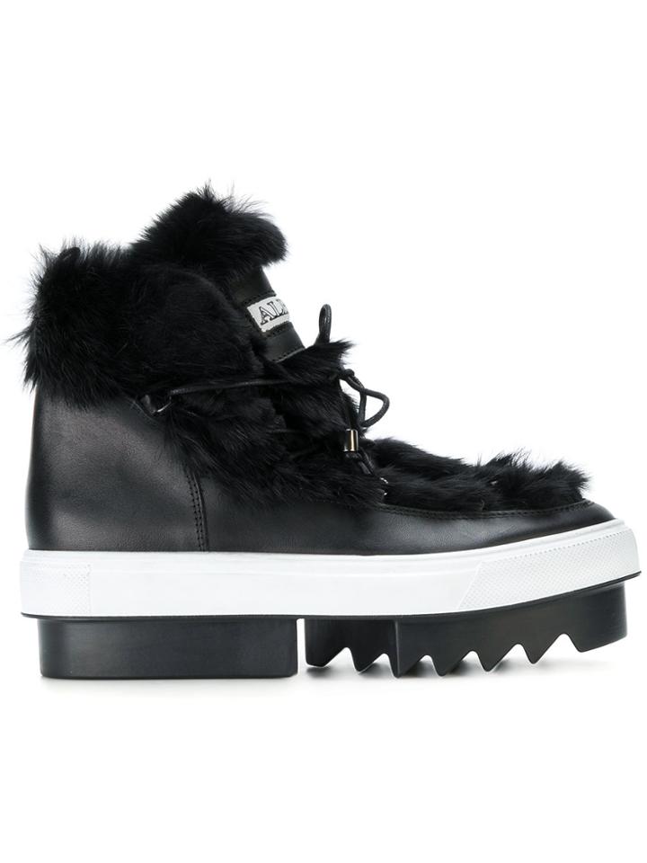 Albano Chunky Platform Boots - Black