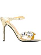 Giuseppe Zanotti Design Embellished Sandals, Women's, Size: 39, Grey, Calf Leather/leather