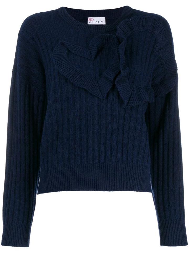 Red Valentino Heart Detailed Jumper - Blue
