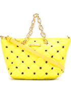 Moschino Quilted Shoulder Bag, Women's, Yellow/orange, Polyamide/leather/metal Other