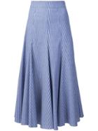 Tome 'skinny Stripe Godet' Skirt - Blue