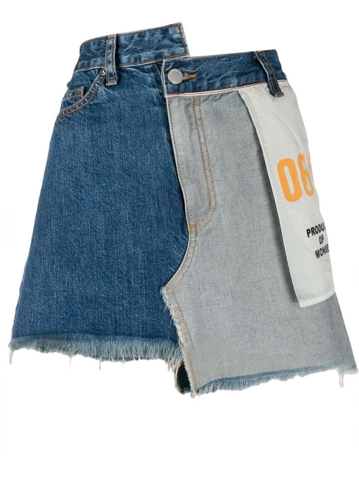 Monse Inside Out Denim Shorts - Blue