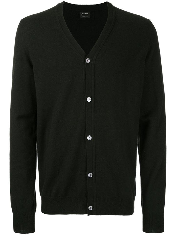 Jil Sander Cashmere Knitted Cardigan - Black