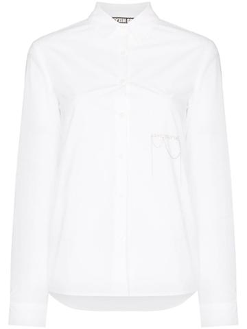 Hyein Seo Embroidered Chain Embellished Shirt - White