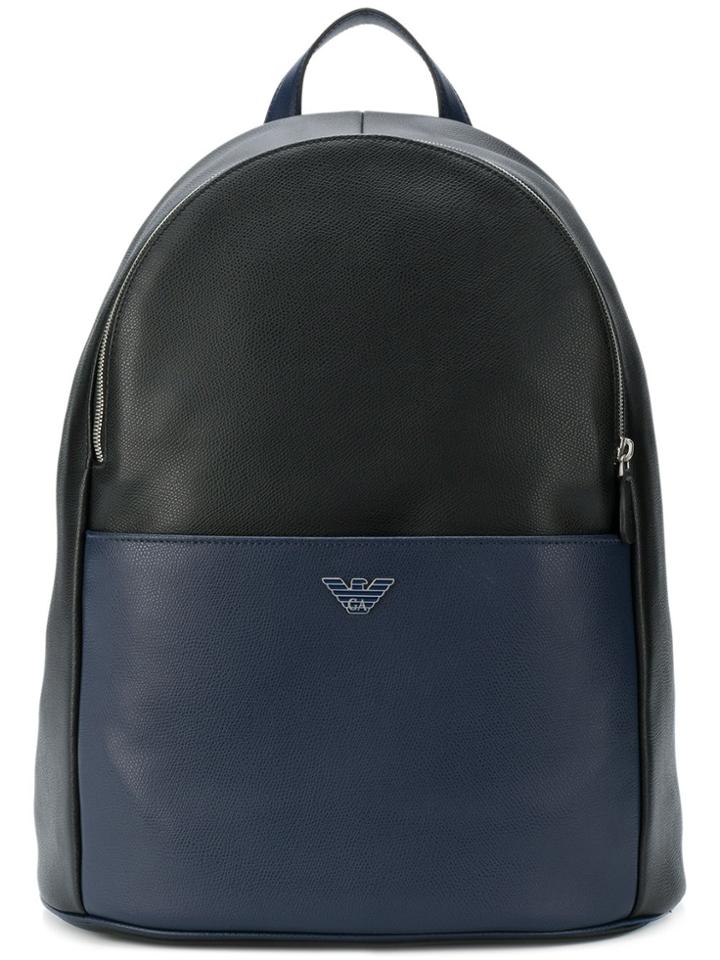 Emporio Armani Bicolour Backpack - Black
