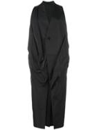 Rick Owens Draped Sleeveless Coat, Women's, Size: 42, Black, Polyester/cotton/cupro