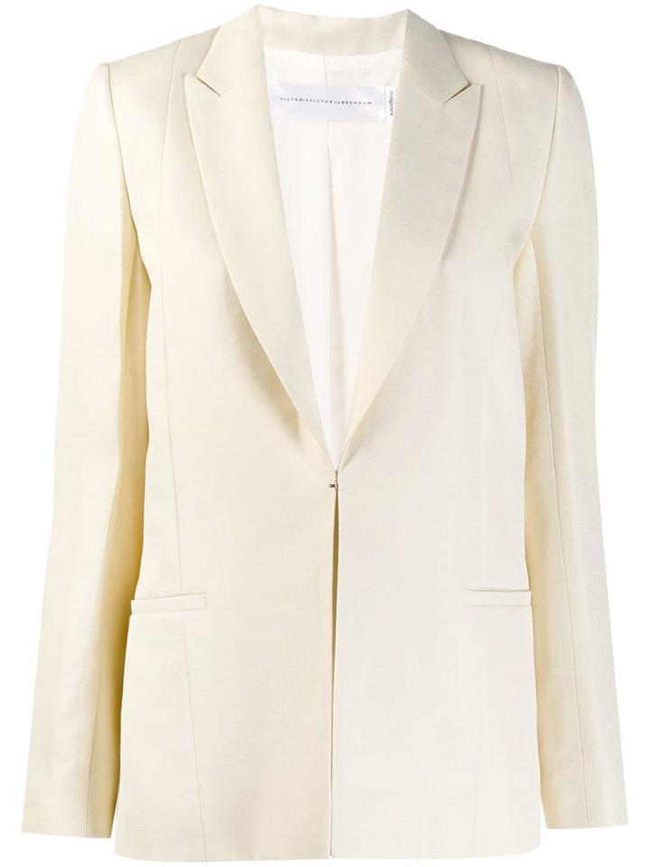 Victoria Victoria Beckham Single-breasted Blazer - Neutrals
