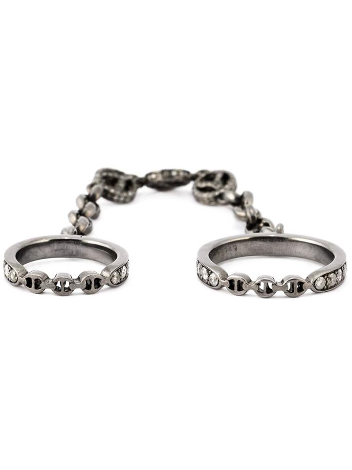 Loree Rodkin Diamond Handcuff Ring, Women's, Size: 55, Grey
