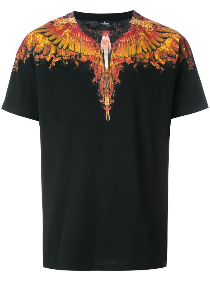 Marcelo Burlon County Of Milan Flames Wings T-shirt - Black