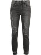 Amapô Cropped Skinny Jeans - Black