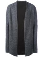 Andrea Ya'aqov Open Front Cardigan, Men's, Size: Large, Grey, Wool/virgin Wool/bamboo
