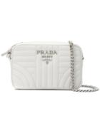 Prada Diagramme Crossbody Bag - White