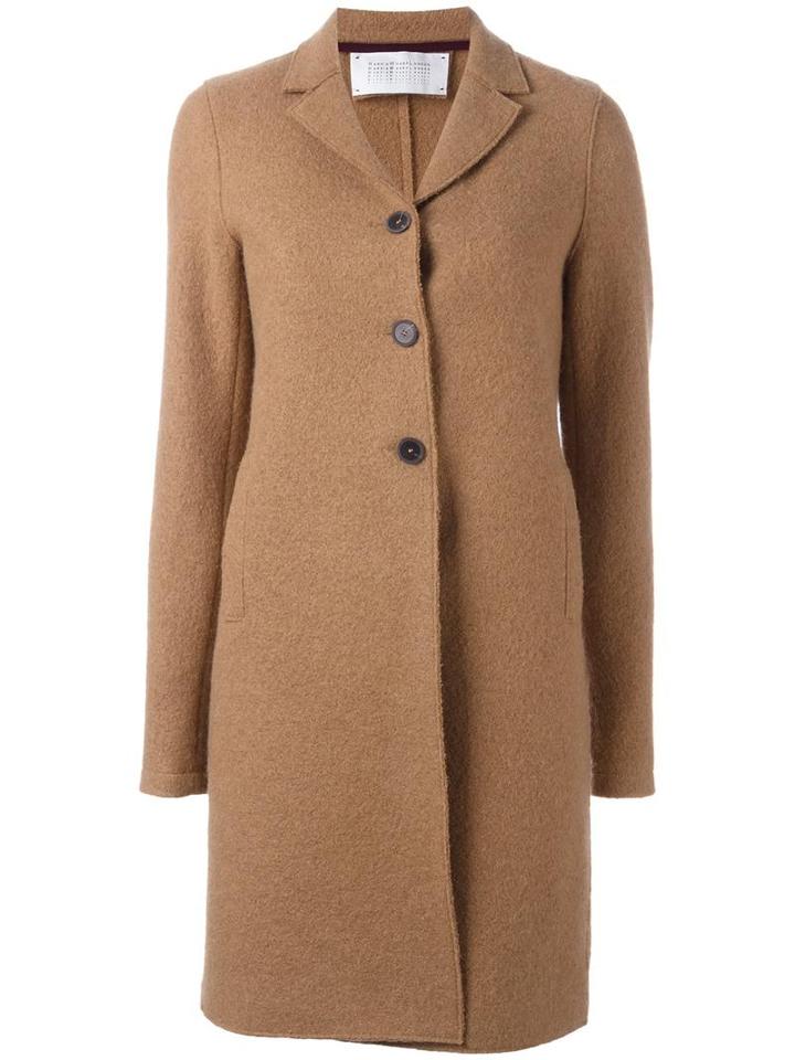 Harris Wharf London Single Breasted Coat, Women's, Size: 44, Nude/neutrals, Alpaca