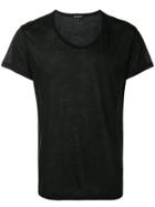 Ann Demeulemeester Plain Fitted T-shirt - Black