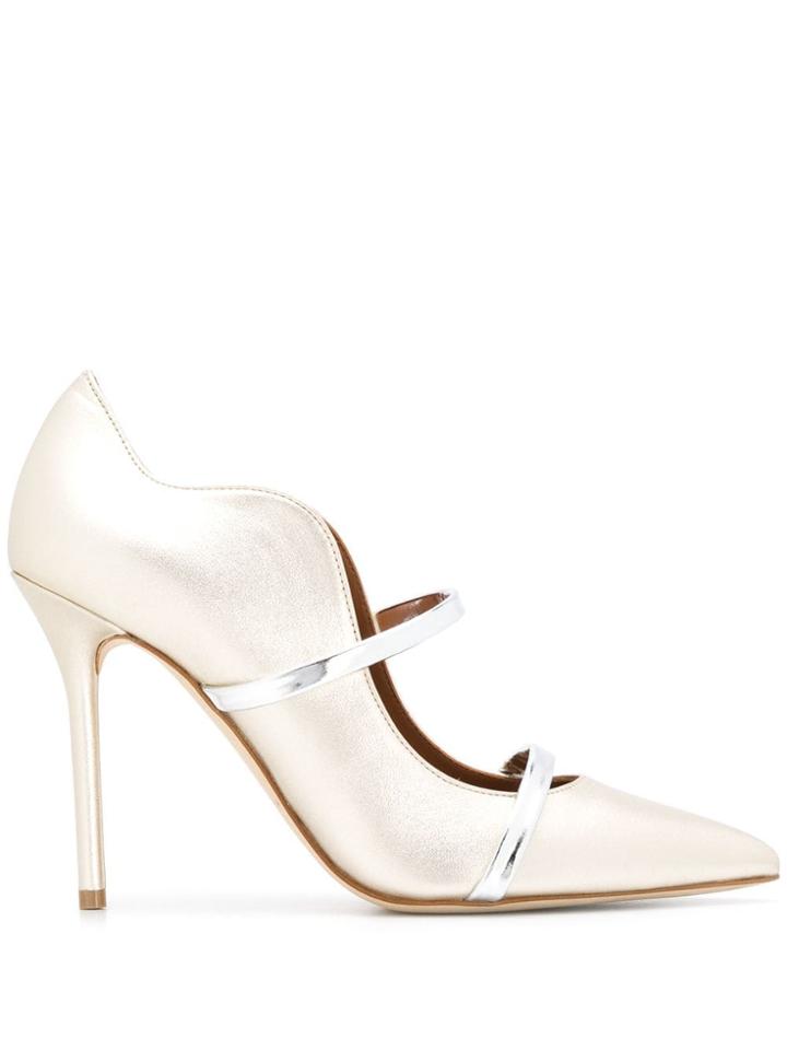 Malone Souliers Multi Strap Pointed Pumps - Gold