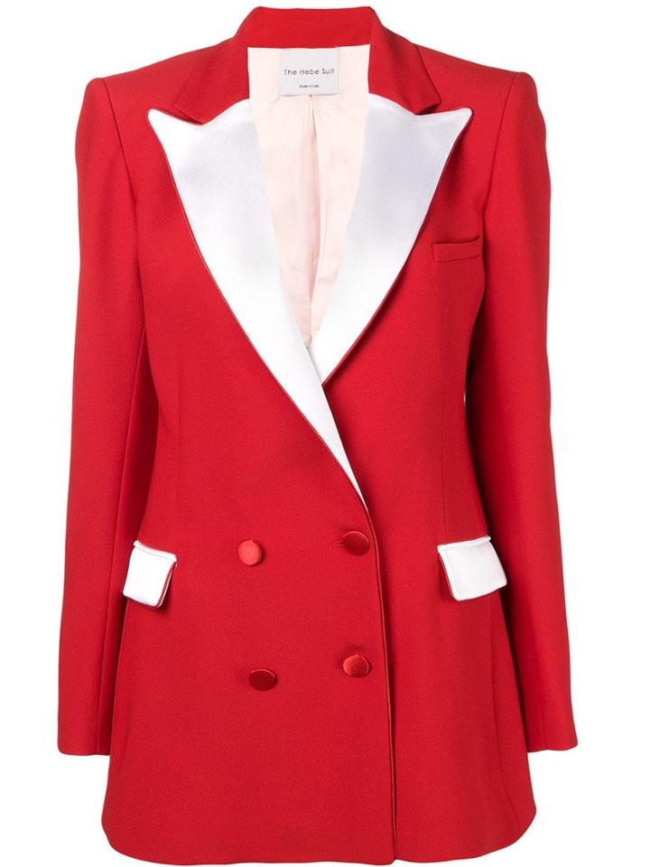 Hebe Studio Bianca Blazer - Red