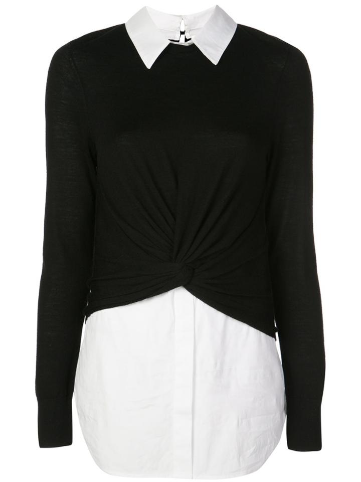 Veronica Beard Double Layer Jumper - Black