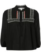 Apiece Apart - Cropped Blouse - Women - Cotton - 2, Women's, Black, Cotton