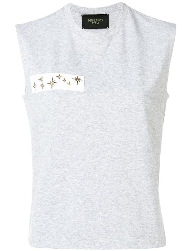 Mr & Mrs Italy Logo Print Tank Top - Grey