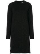 Fendi - Long-sleeve Shimmer Dress - Women - Polyamide/polyester/wool - 40, Black, Polyamide/polyester/wool