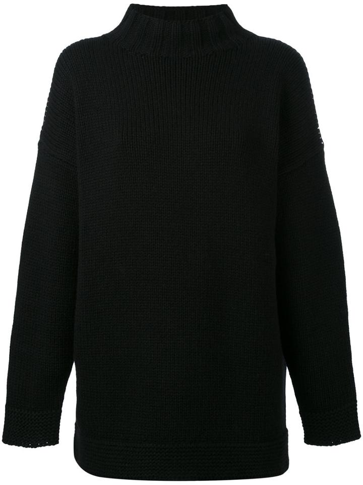 Alexander Mcqueen - Funnel Neck Sweater - Women - Cashmere - M, Black, Cashmere