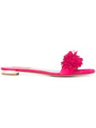 Aquazzura 'wild Thing' Slide Sandals - Pink & Purple