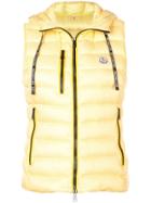 Moncler Padded Hooded Waistcoat - Yellow