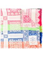 Pierre-louis Mascia Lace Detail Scarf, Women's, Yellow/orange, Silk