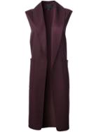 Alexander Wang Sleeveless Midi Coat, Women's, Size: Medium, Red, Spandex/elastane/virgin Wool