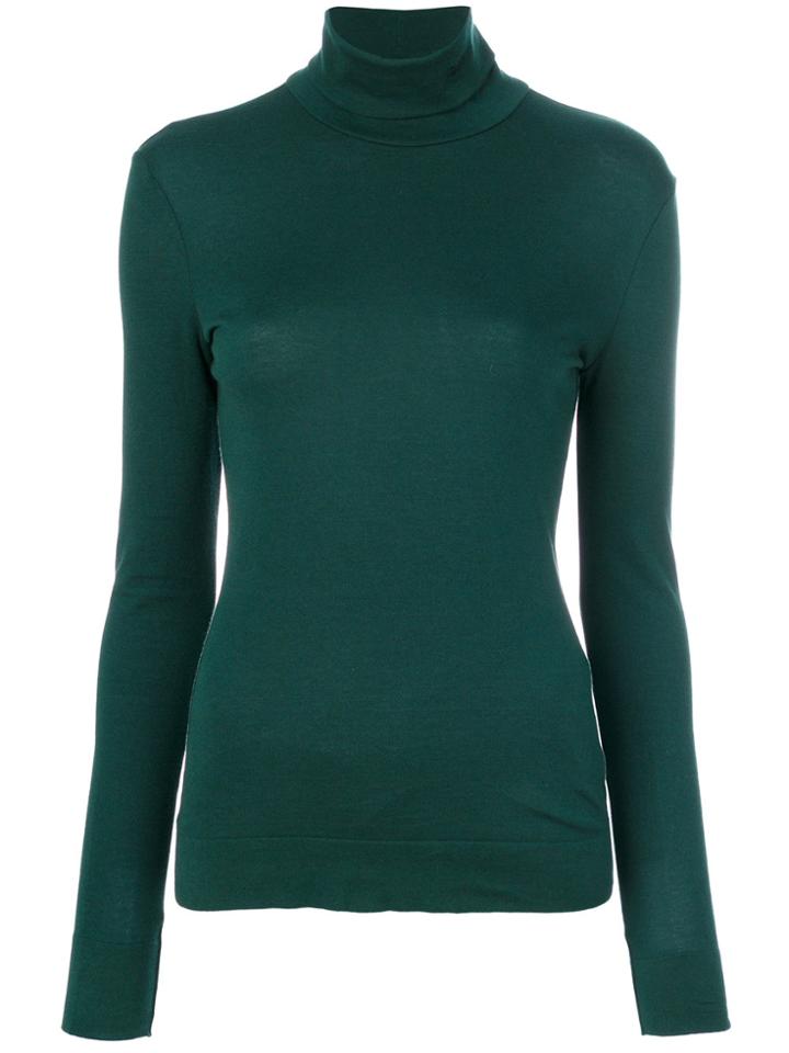 Calvin Klein 205w39nyc High Neck Knitted Blouse - Green