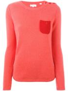 Chinti And Parker - One Pocket Sweater - Women - Cashmere - M, Yellow/orange, Cashmere