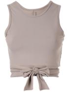 Live The Process Cropped Vest Top - Brown
