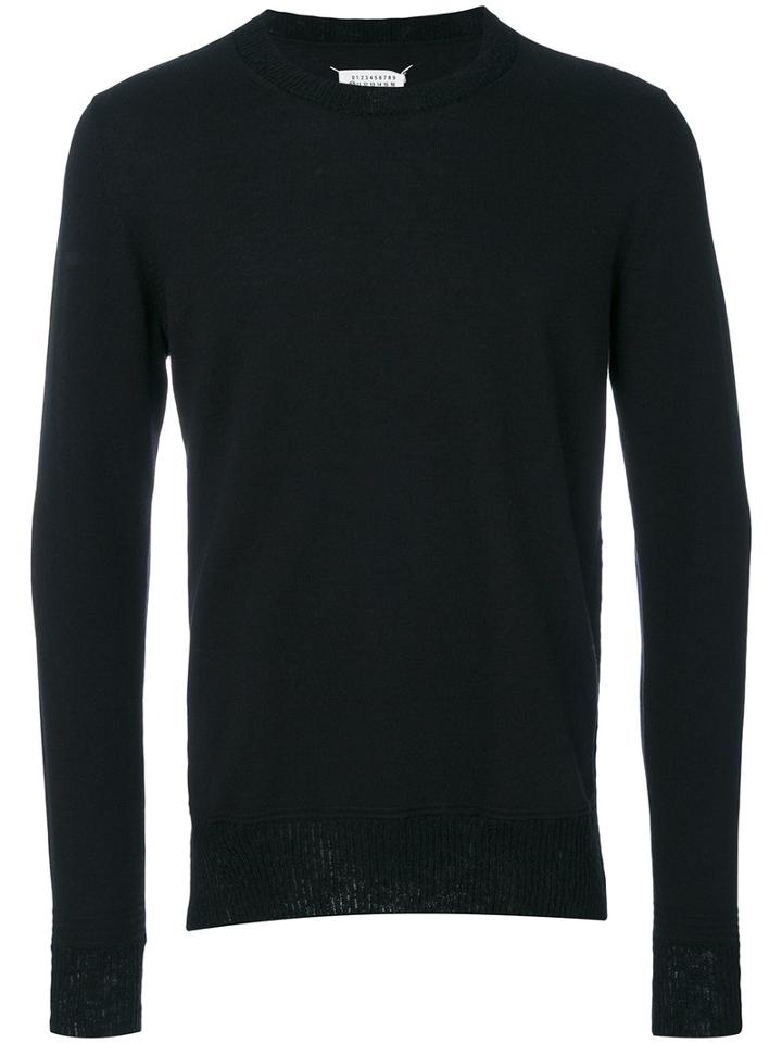 Maison Margiela - Contrast Trim Knitted Jumper - Men - Wool - S, Black, Wool