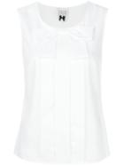 Edward Achour Paris Bow Sleeveless Top - White