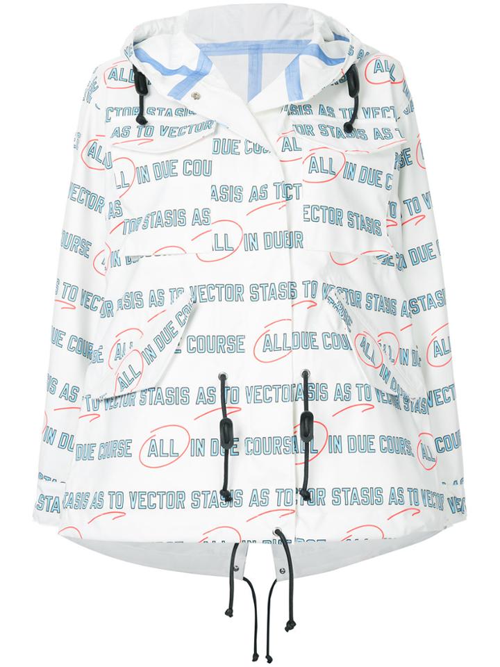 Sacai Printed Windbreaker - White