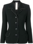 Versace Pre-owned 1990's Bowling Collar Blazer - Black