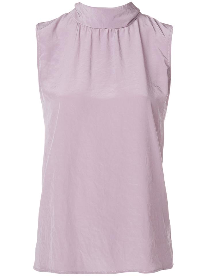 Luisa Cerano Roll Neck Tank Top - Pink & Purple