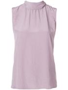 Luisa Cerano Roll Neck Tank Top - Pink & Purple