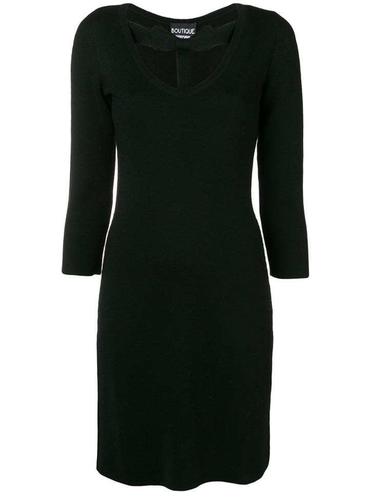 Boutique Moschino Front Bow Dress - Black