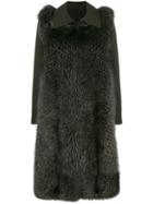 Blancha Mid-length Fur Coat - Green