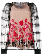 No21 Floral Sequin Blouse - Black