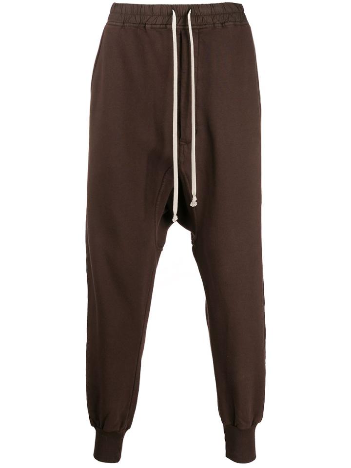 Rick Owens Drkshdw Drop Crotch Track Pants - Brown