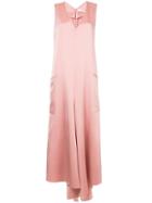 Tibi Asymmetric V-neck Dress - Pink