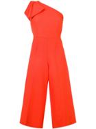 Elisabetta Franchi Cropped Asymmetric Jumpsuit - Orange