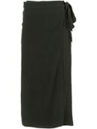 321 Wrap Skirt, Women's, Size: M, Green, Rayon