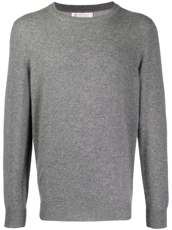 Brunello Cucinelli Crew-neck Cashmere Sweater - Grey