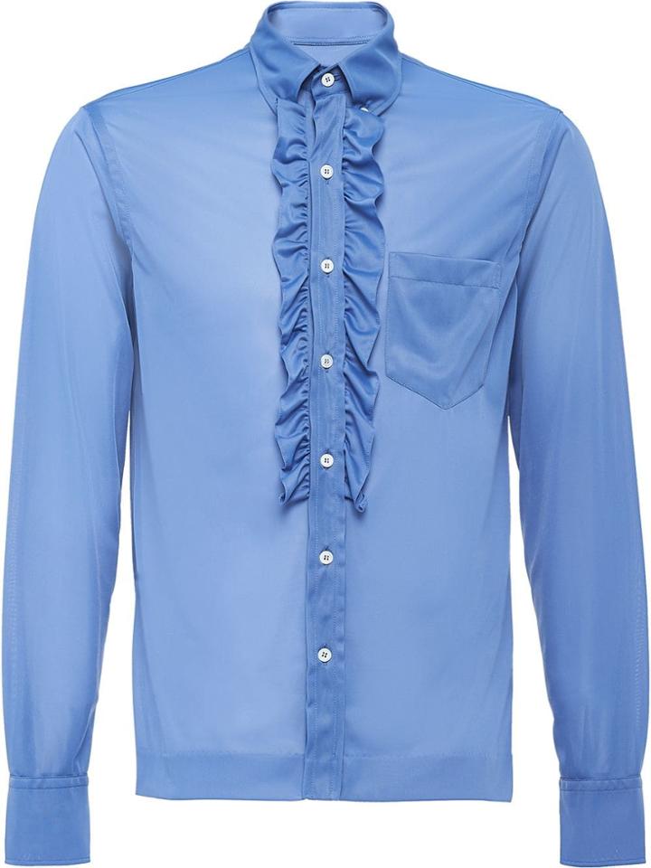 Prada Ruffled Shirt - Blue